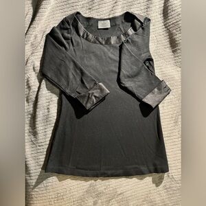 Black Quilted Sleeve Chanel Top.